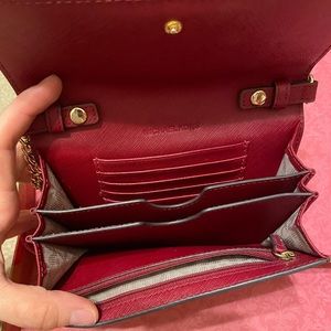 Red Michael Kors Wristlet